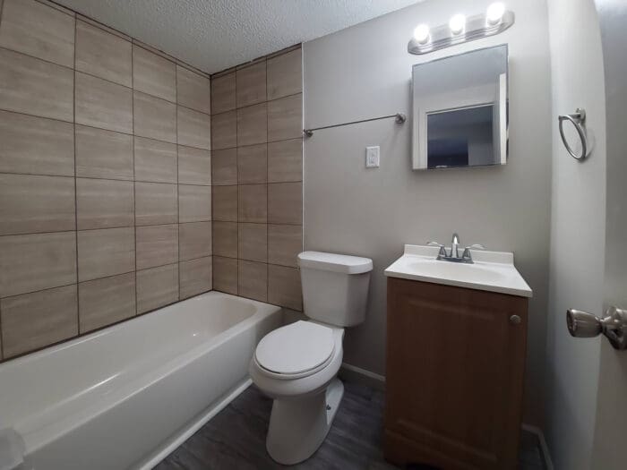 Investors looking for renovated apartments in Clarksville may be interested in this bathroom